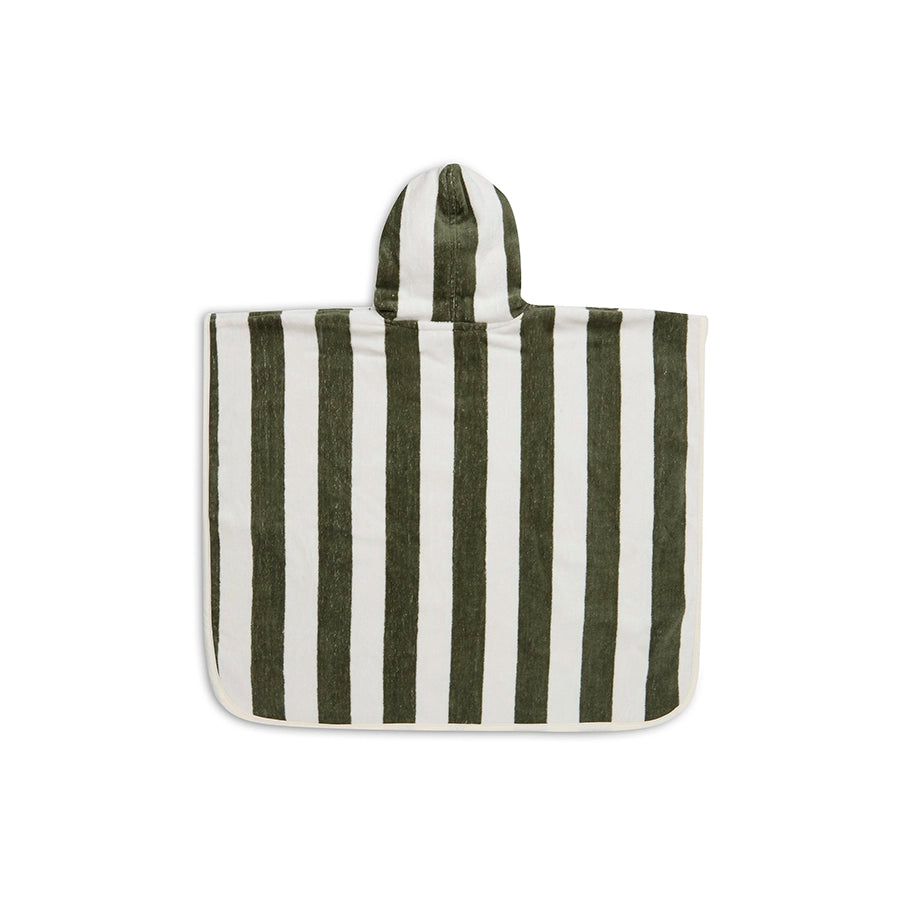 Jollein - Badeponcho aus Bio-Baumwolle Frottee gestreift, 1–4 Jahre