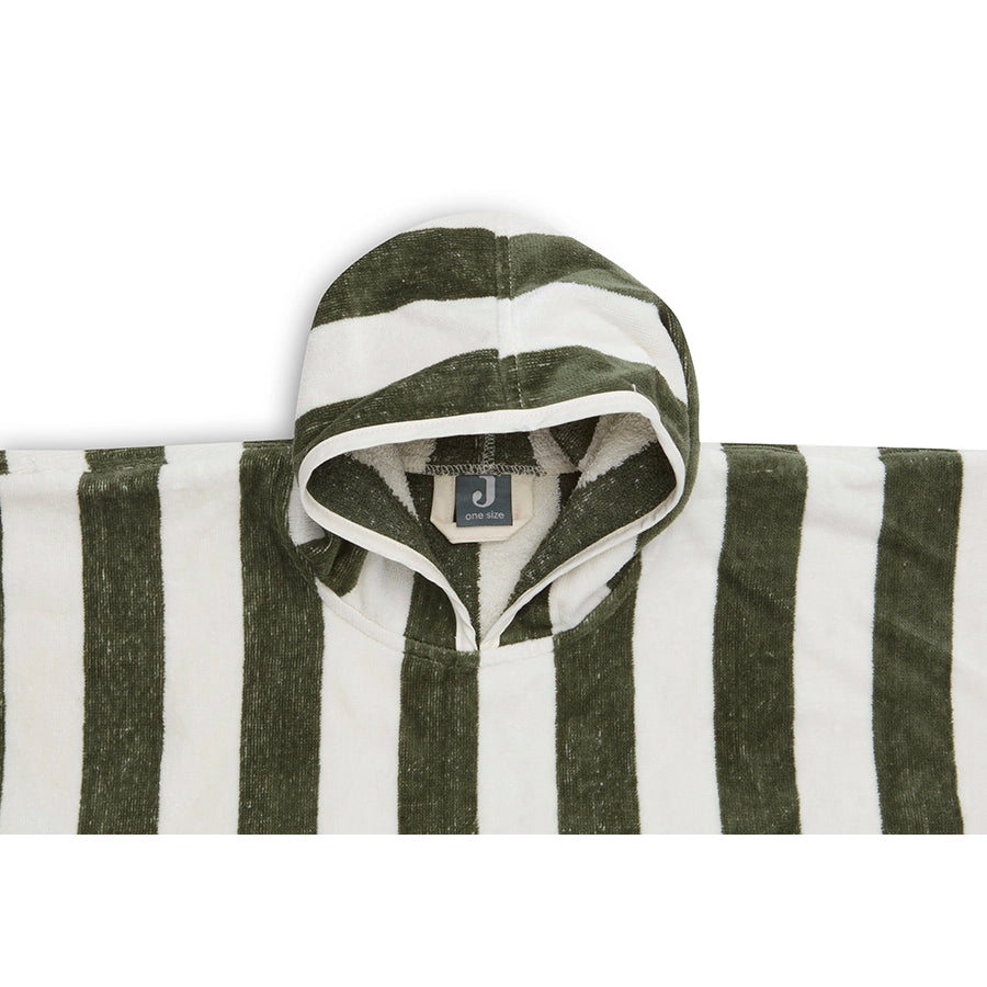 Jollein - Badeponcho aus Bio-Baumwolle Frottee gestreift, 1–4 Jahre