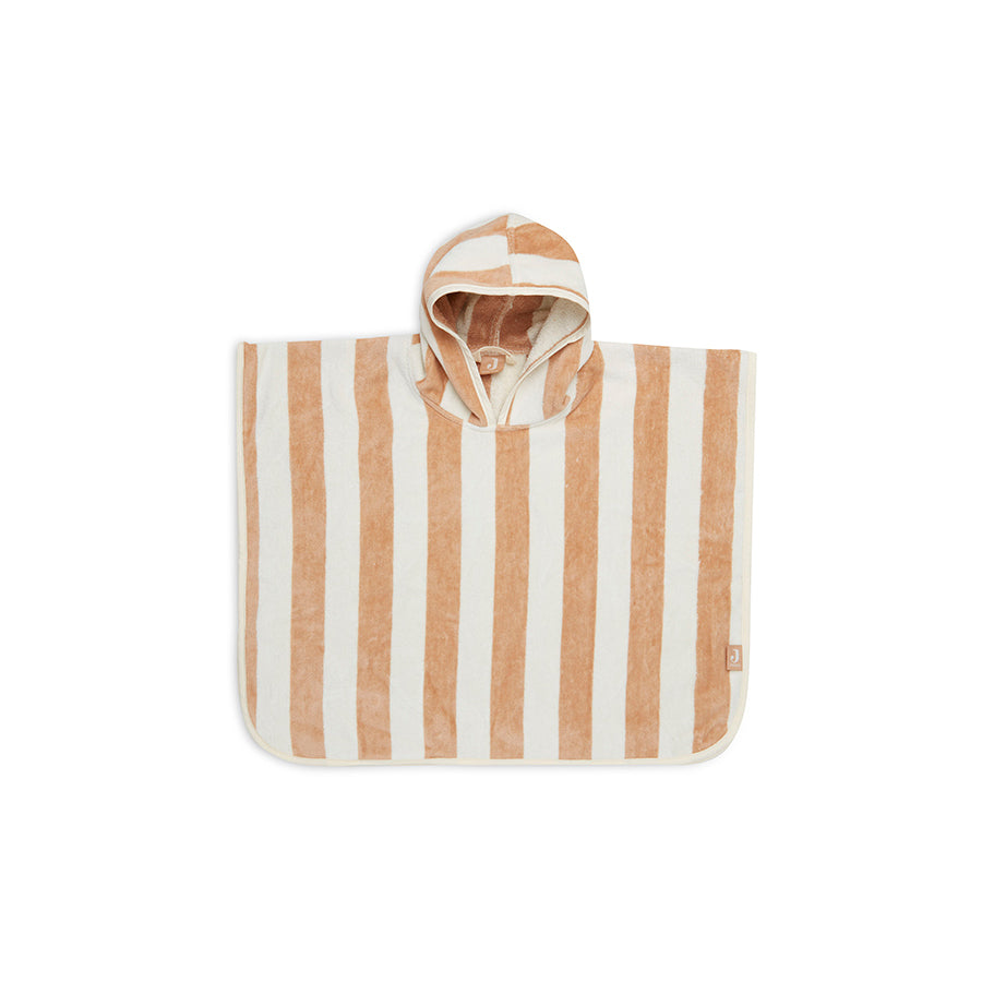 Jollein - Badeponcho aus Bio-Baumwolle Frottee gestreift, 1–4 Jahre