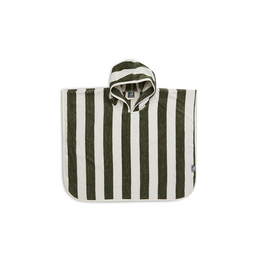 Jollein - Badeponcho aus Bio-Baumwolle Frottee gestreift, 1–4 Jahre