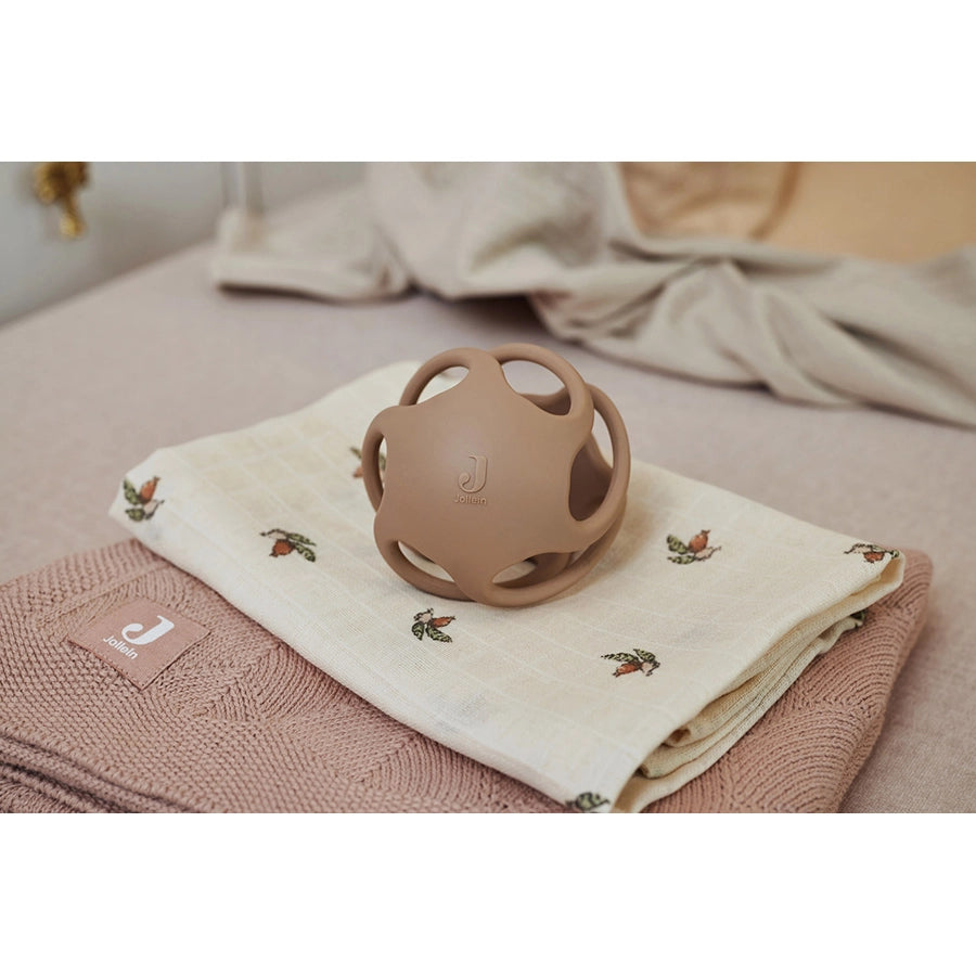 Jollein - Silikon Beißring Ball, weich, sicher & flexibel Ø 9,5 cm