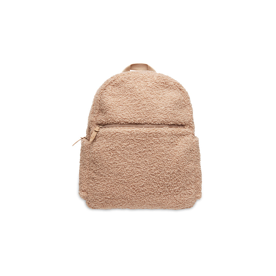 Jollein – Wickeltasche Rucksack "Bouclé Mom Bag", Braun 38x30x13 cm
