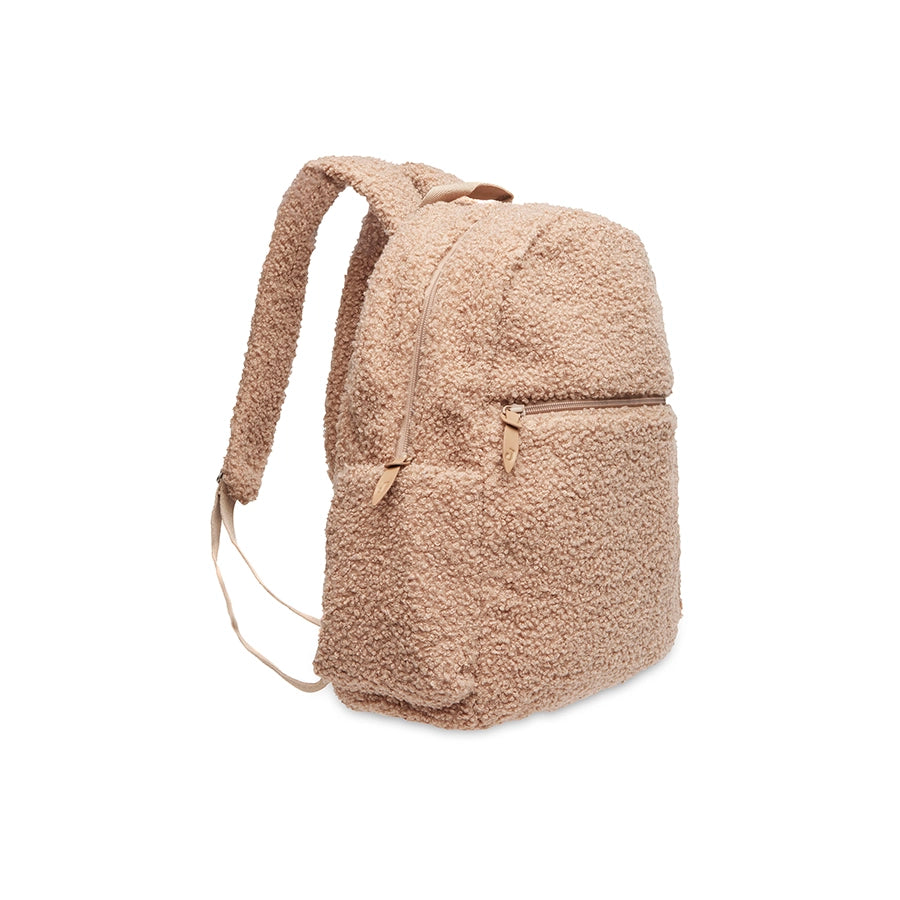 Jollein – Wickeltasche Rucksack "Bouclé Mom Bag", Braun 38x30x13 cm