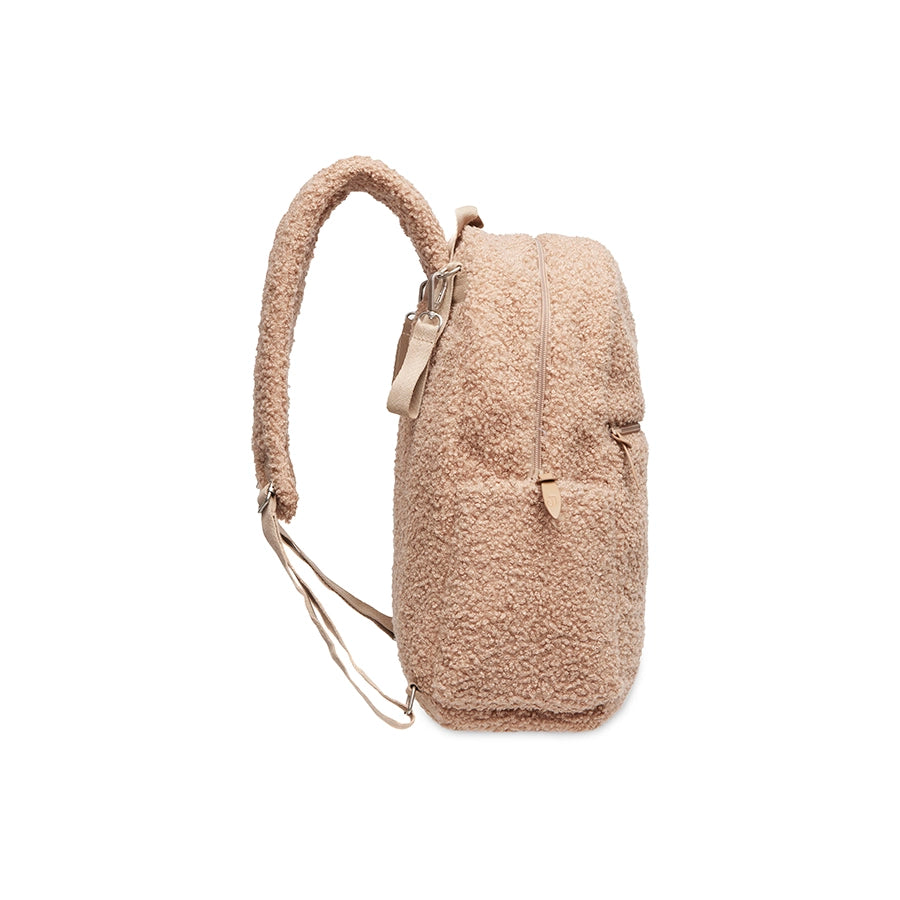 Jollein – Wickeltasche Rucksack "Bouclé Mom Bag", Braun 38x30x13 cm