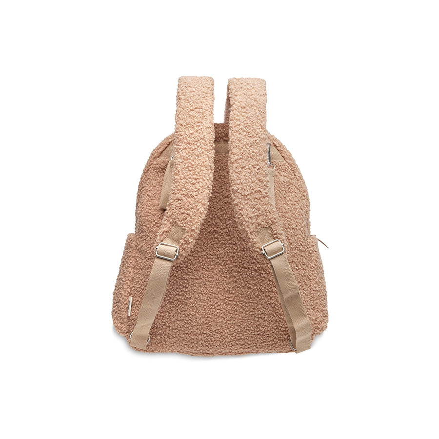 Jollein – Wickeltasche Rucksack "Bouclé Mom Bag", Braun 38x30x13 cm