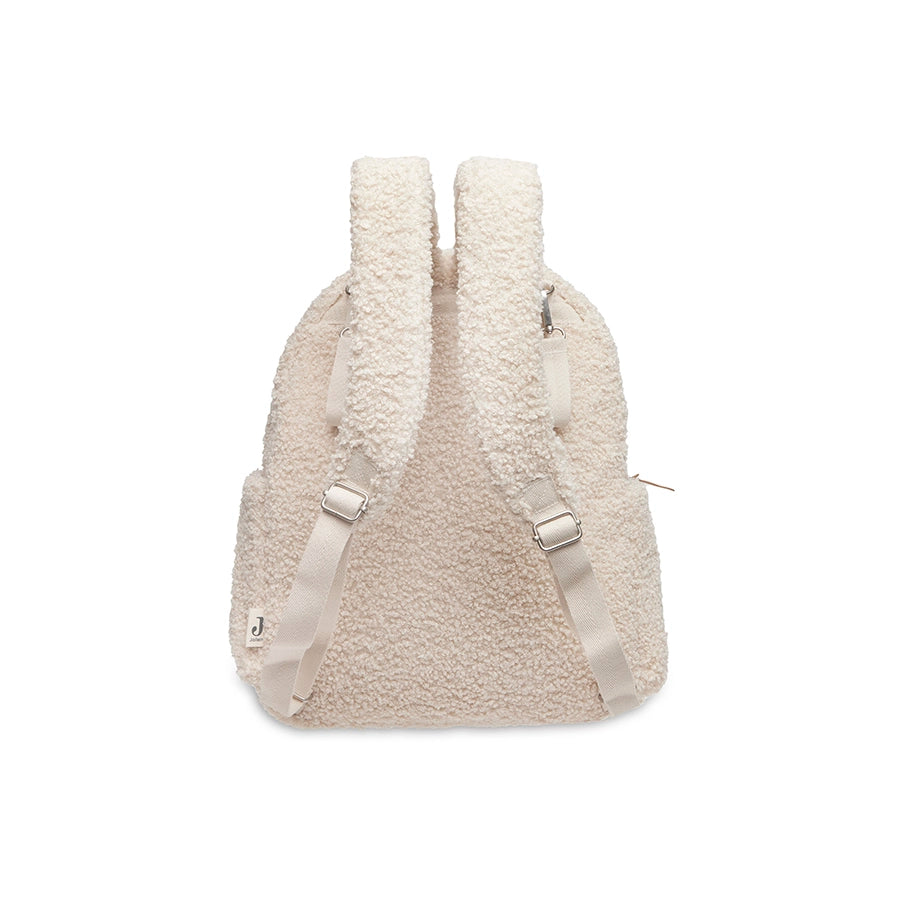 Jollein – Wickeltasche Rucksack "Bouclé Mom Bag", Beige 38x30x13 cm