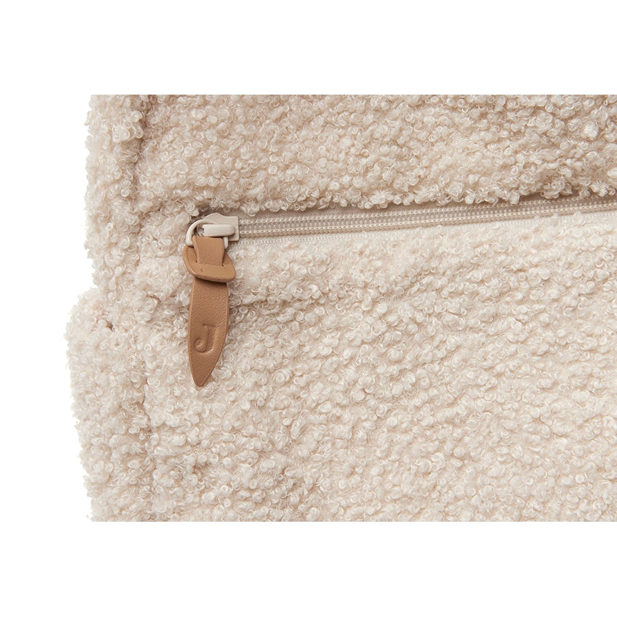 Jollein – Wickeltasche Rucksack "Bouclé Mom Bag", Beige 38x30x13 cm