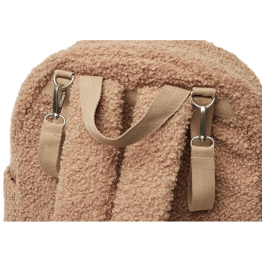 Jollein – Wickeltasche Rucksack "Bouclé Mom Bag", Braun 38x30x13 cm