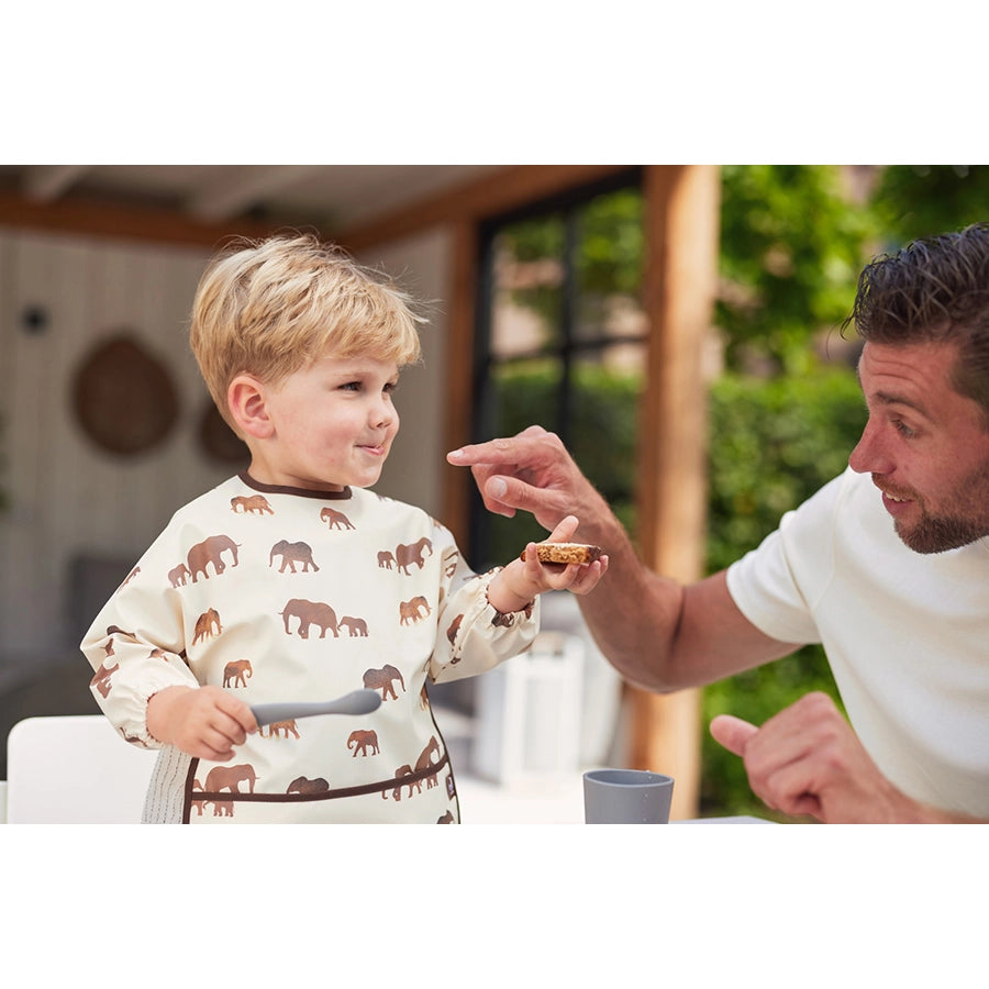 Jollein - Kindergeschirr Set, 4-teiliges Silikon-Geschirr Grau