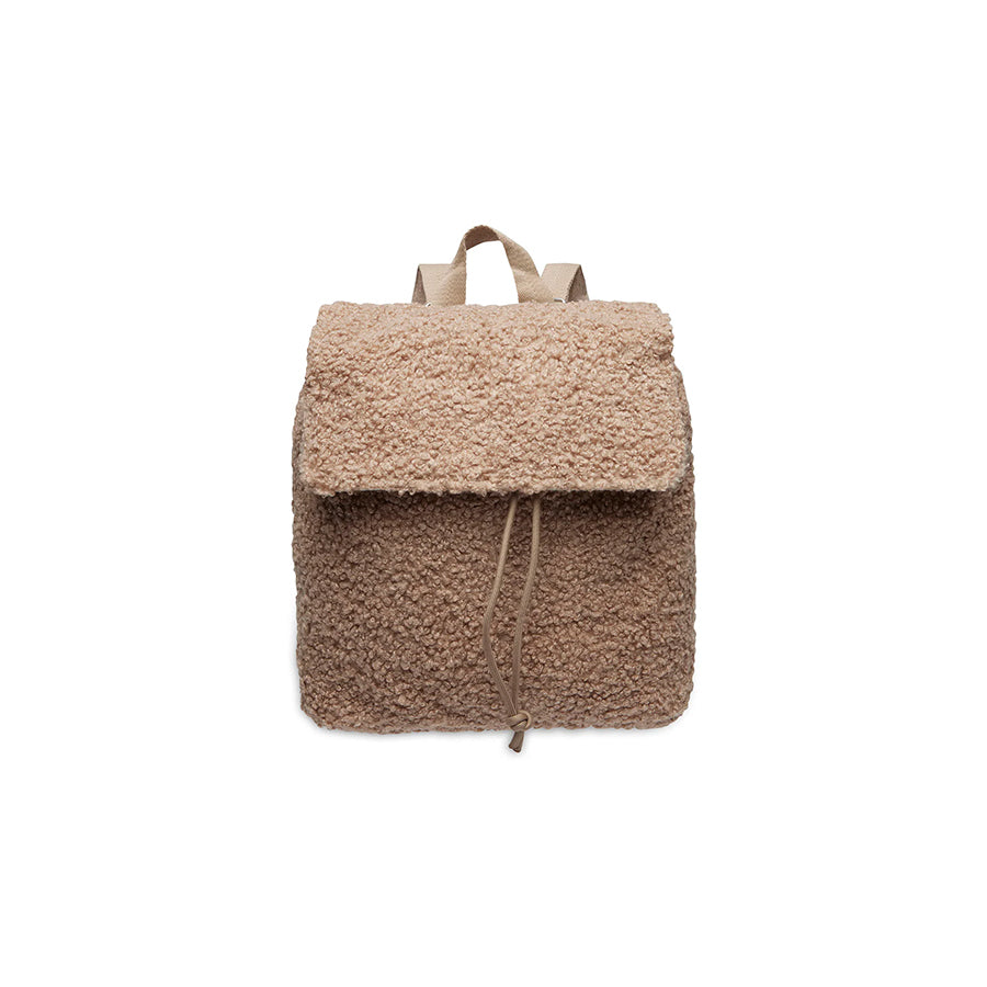 Jollein – Kinder Rucksack "Bouclé Braun", 29 x 23 x 12 cm