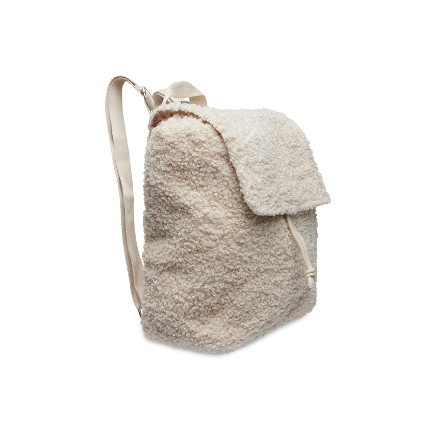 Jollein – Kinder Rucksack "Bouclé Beige", 29 x 23 x 12 cm