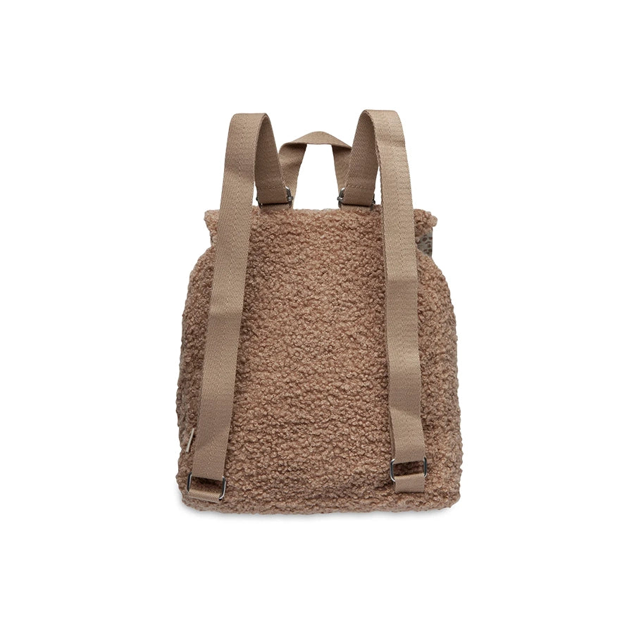 Jollein – Kinder Rucksack "Bouclé Braun", 29 x 23 x 12 cm