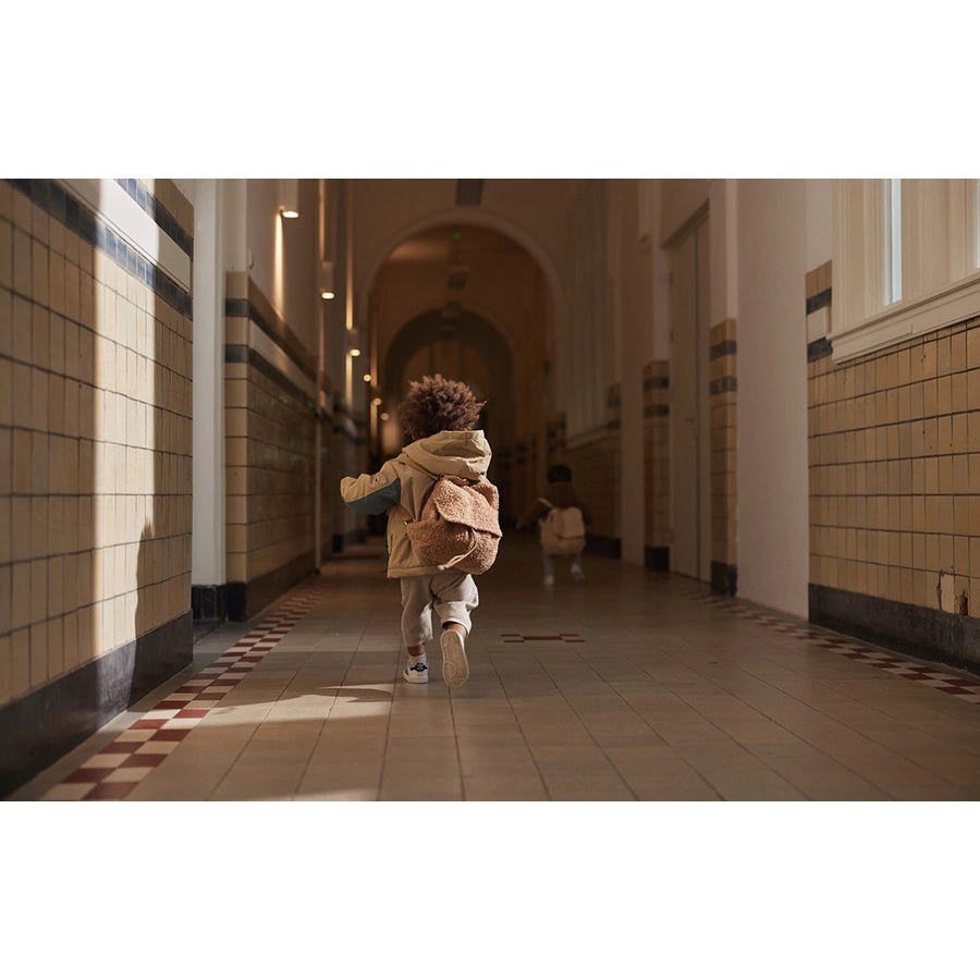 Jollein – Kinder Rucksack "Bouclé Braun", 29 x 23 x 12 cm