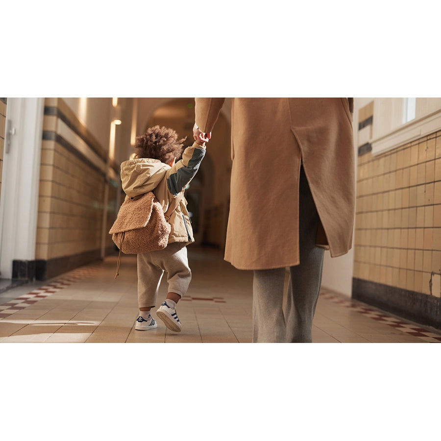 Jollein – Kinder Rucksack "Bouclé Braun", 29 x 23 x 12 cm