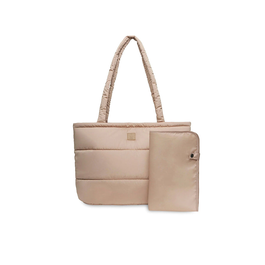 Jollein – Wickeltasche "Puffed Bag Biscuit", recycelt 40 x 35 x 16 cm