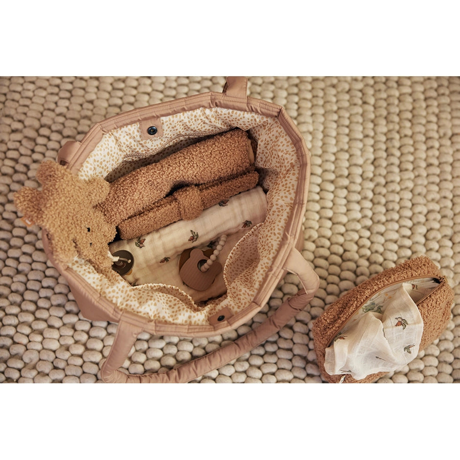 Jollein – Wickeltasche "Puffed Bag Biscuit", recycelt 40 x 35 x 16 cm