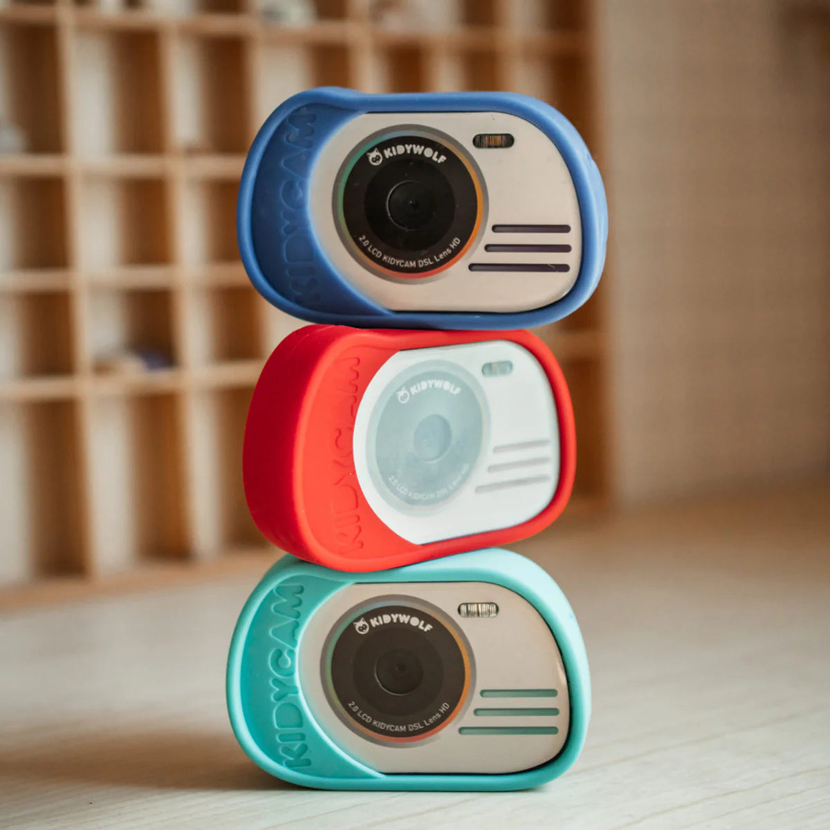 KIDYWOLF Kidycam – Wasserdichte Kinderkamera rot, 8 MP, Video 1080p
