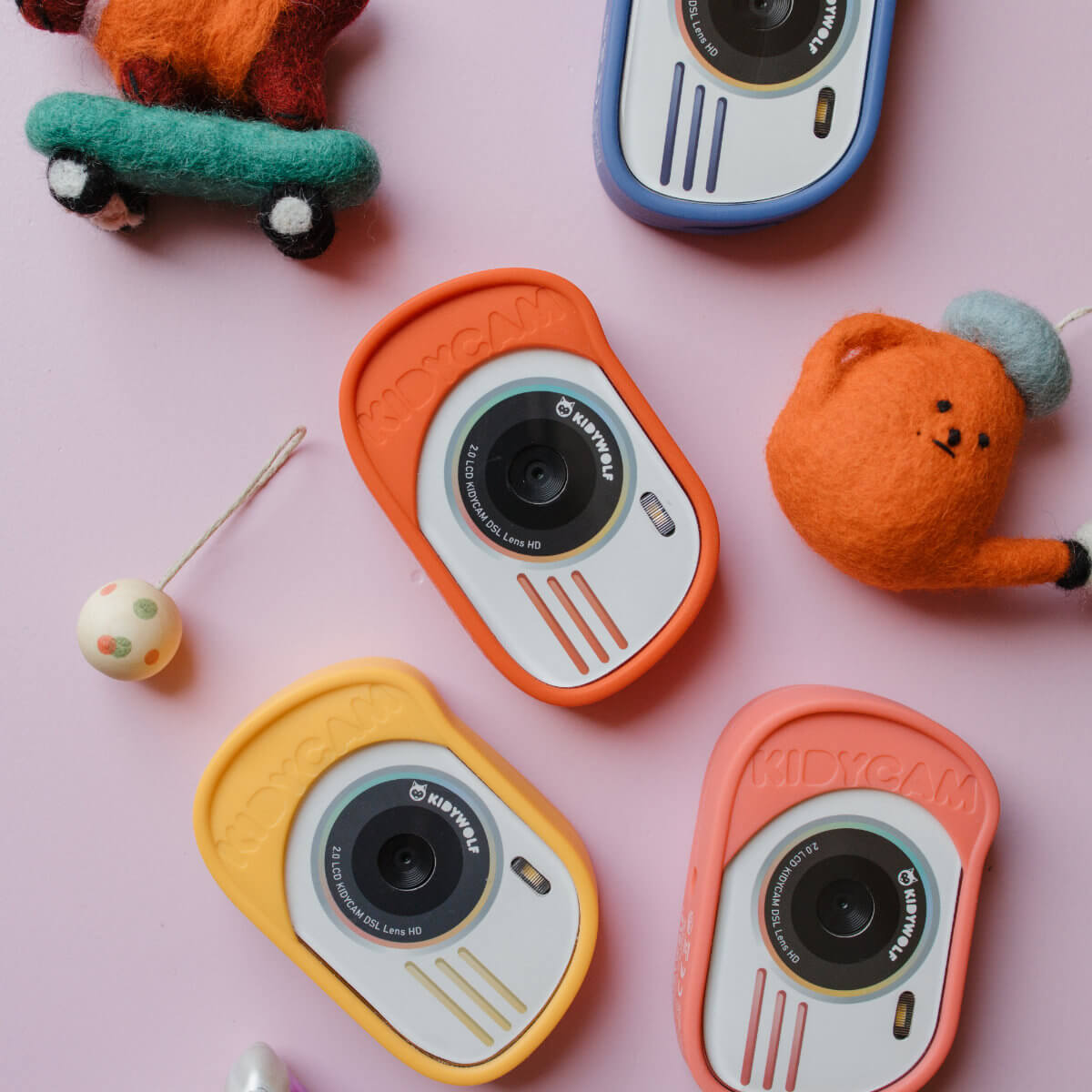 KIDYWOLF Kidycam – wasserdichte Kinderkamera gelb, 8 MP, Video 1080p