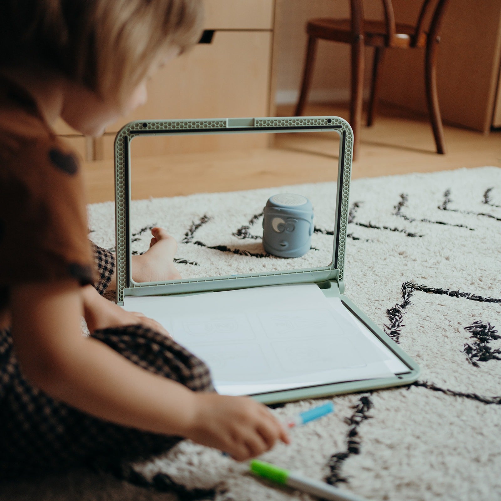 KIDYWOLF Kidydraw Pro – LED Leuchttafel & Maltafel 2-in-1, grün