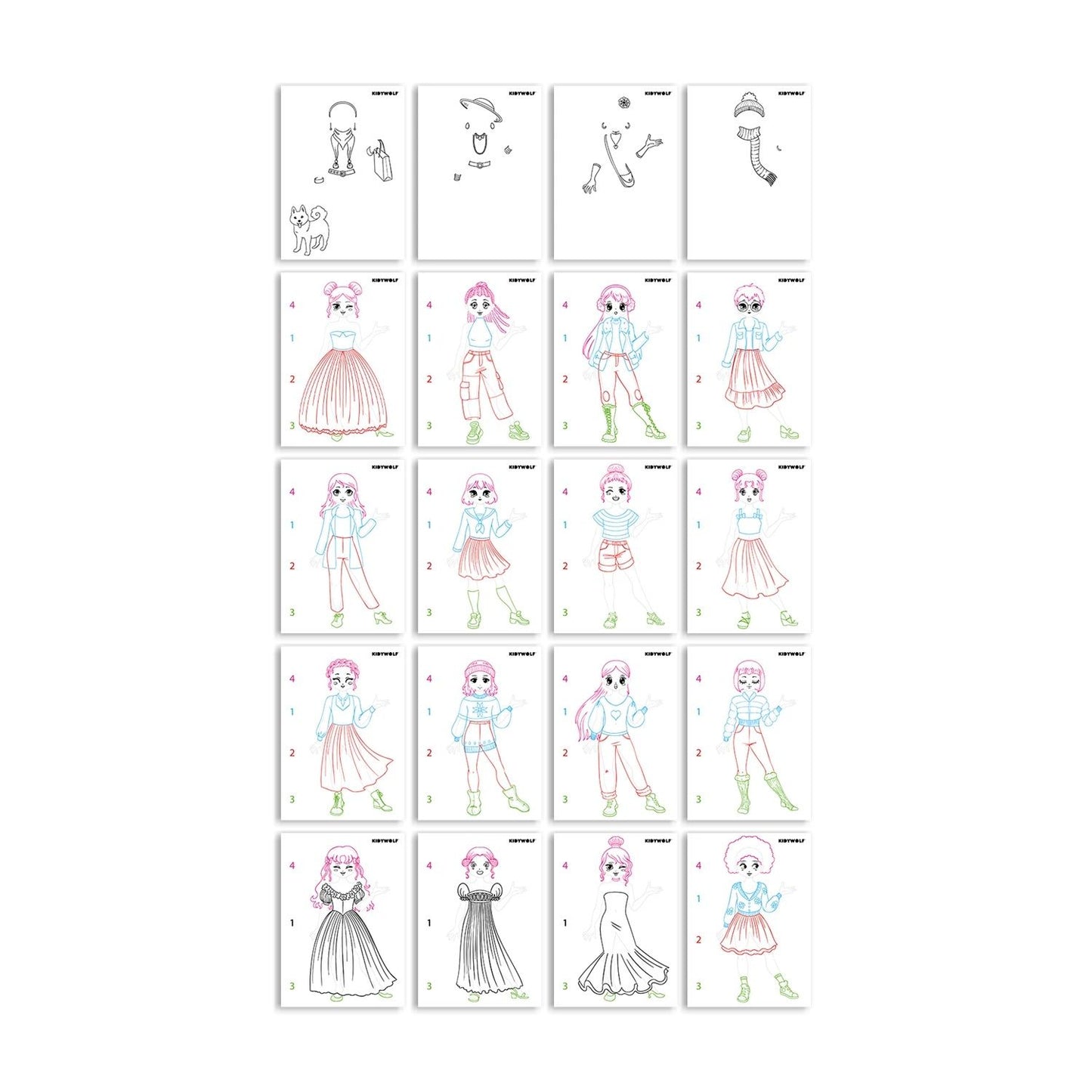 KIDYWOLF - Kidydraw Pro Fashion – LED Leuchttafel & Maltafel 2-in-1