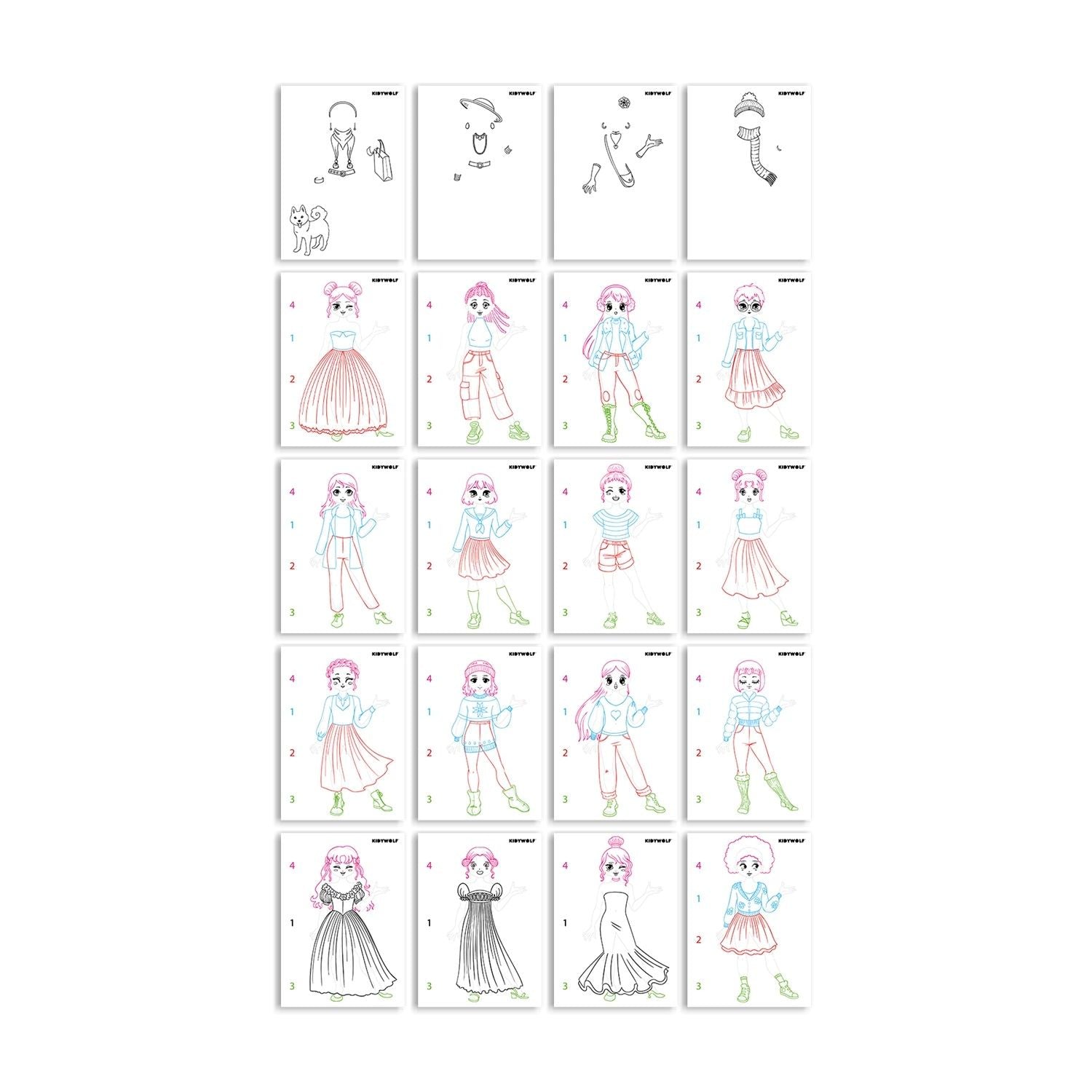 KIDYWOLF - Kidydraw Pro Fashion – LED Leuchttafel & Maltafel 2-in-1