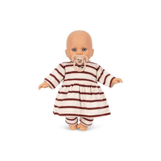 Konges Slojd – Babypuppe „Bella Creamy Stripe“ mit Schnuller