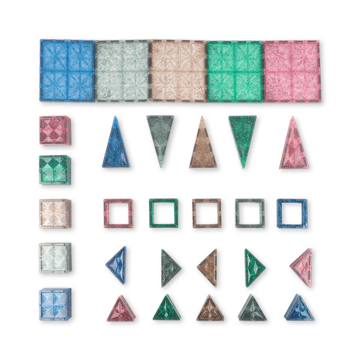 Konges Slojd – Magnetbausteine „Piece by Piece Glitter“ 100 Teile