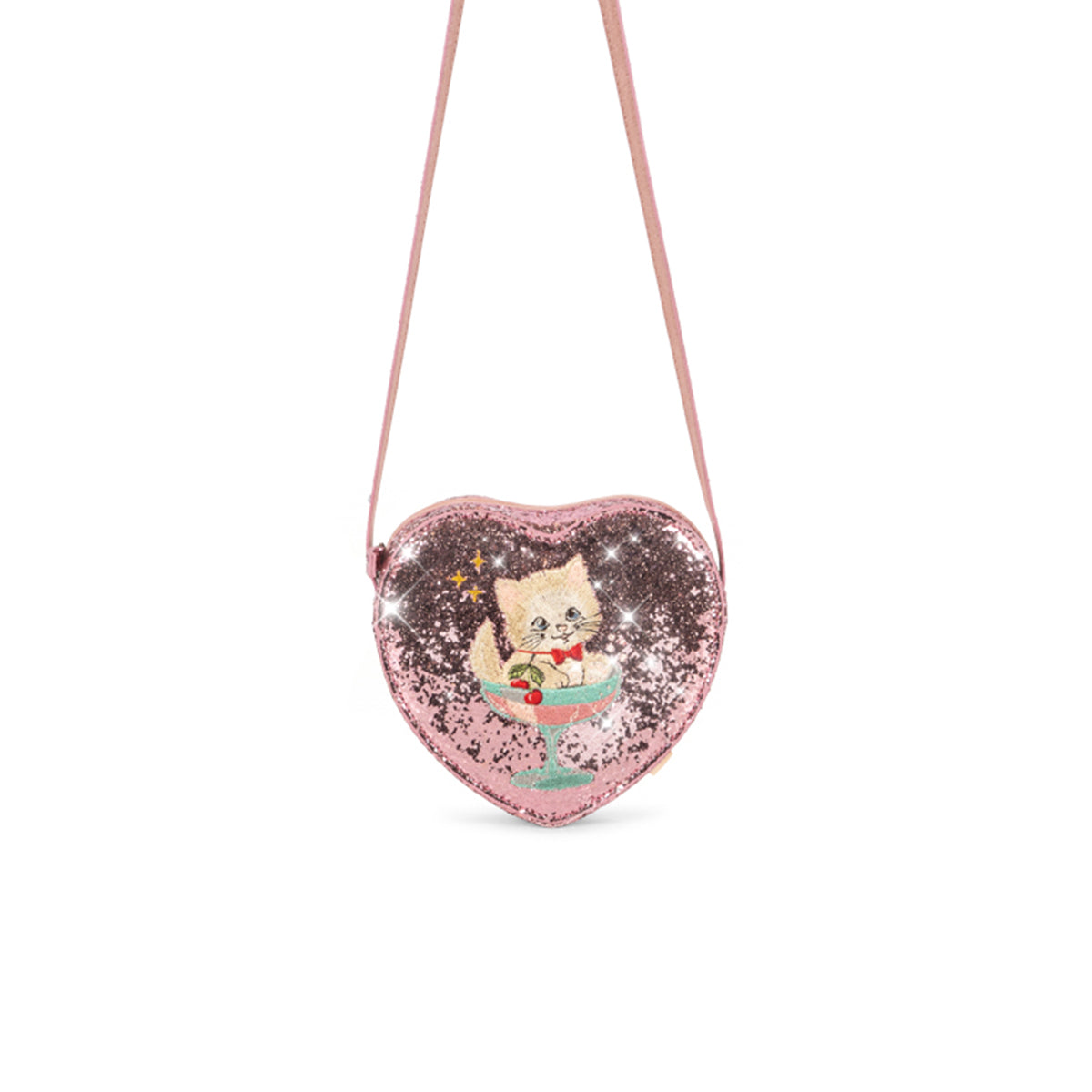 Konges Slojd – Umhängetasche „Heart Kitty“ für Kinder, Tasche