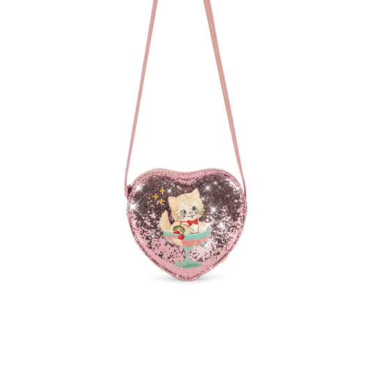 Konges Slojd – Umhängetasche „Heart Kitty“ für Kinder, Tasche
