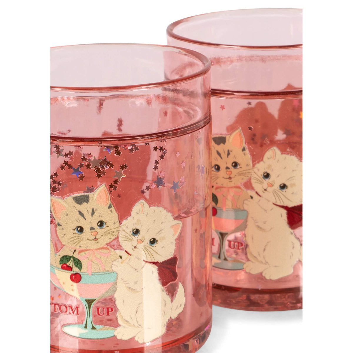 Konges Slojd - Glitzerbecher "Rose Cat", 2er Set