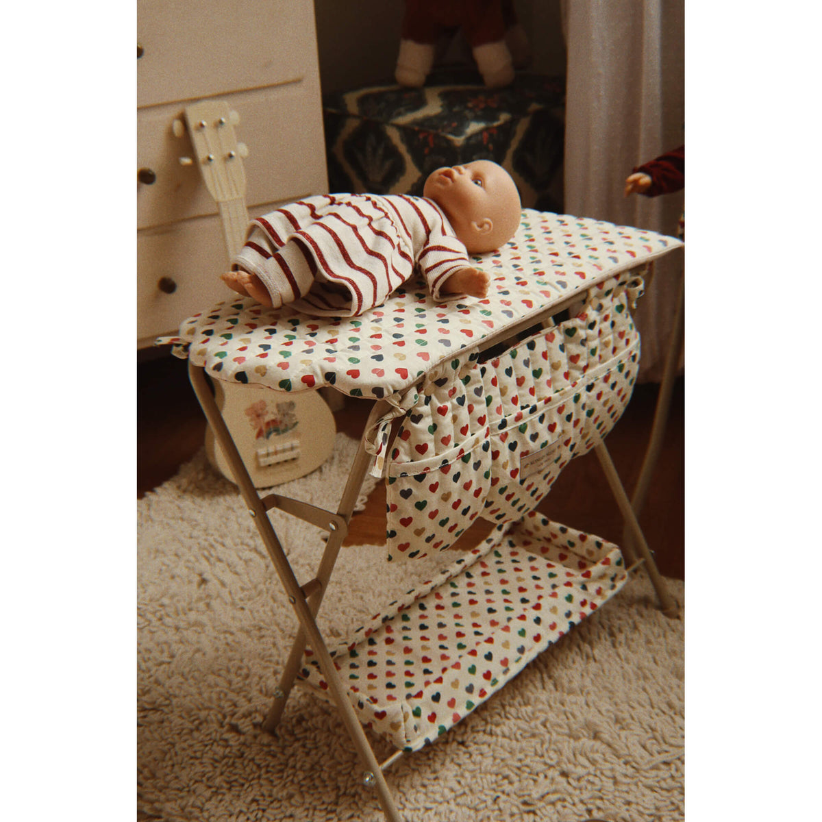 Konges Slojd – Babypuppe „Bella Creamy Stripe“ mit Schnuller