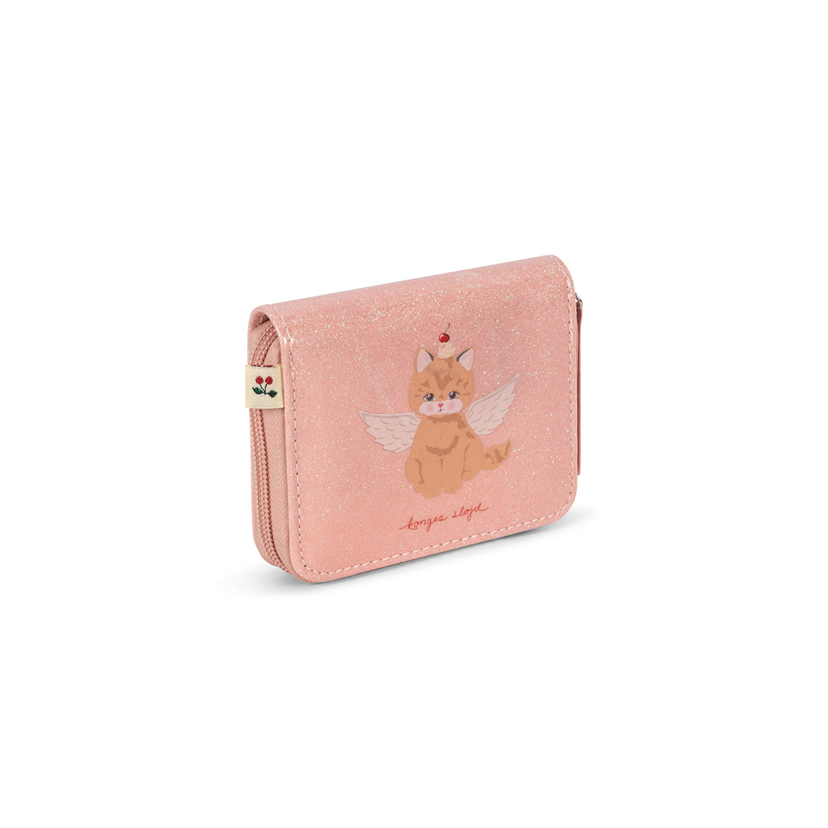 Konges Slojd – Geldbörse „Cat Cerise Glitter Pink“ für Kinder