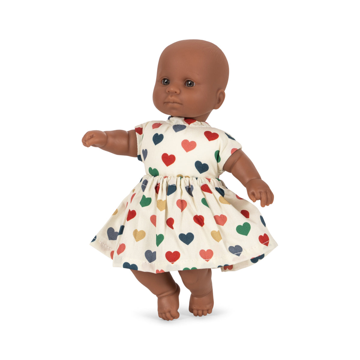 Konges Slojd – Puppe „Mini Doll Coeur Colore“ weich, ab 18 Monaten