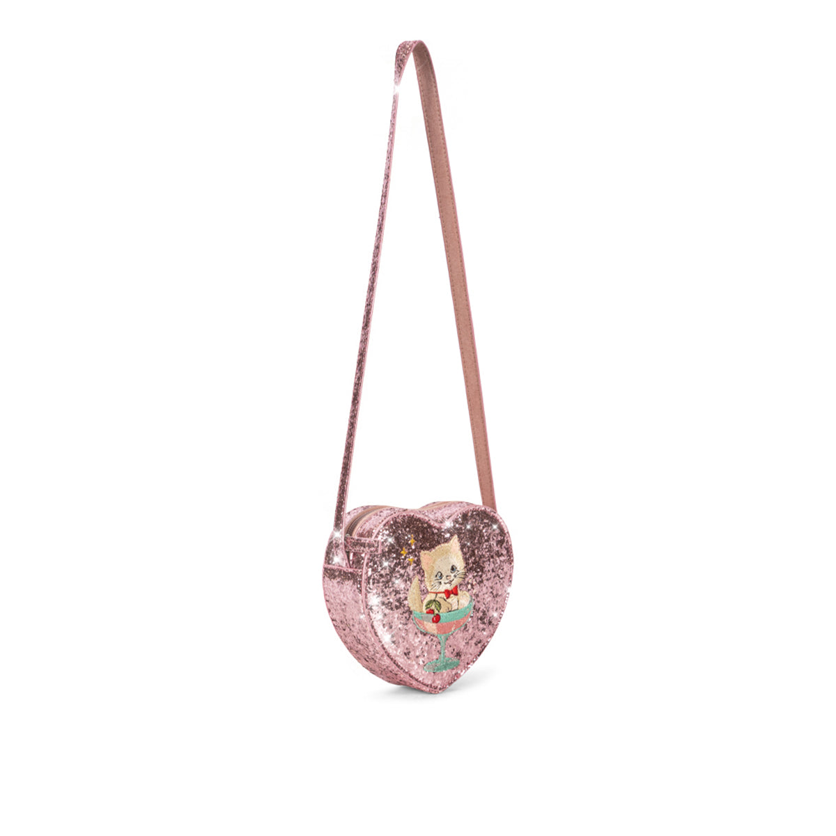 Konges Slojd – Umhängetasche „Heart Kitty“ für Kinder, Tasche