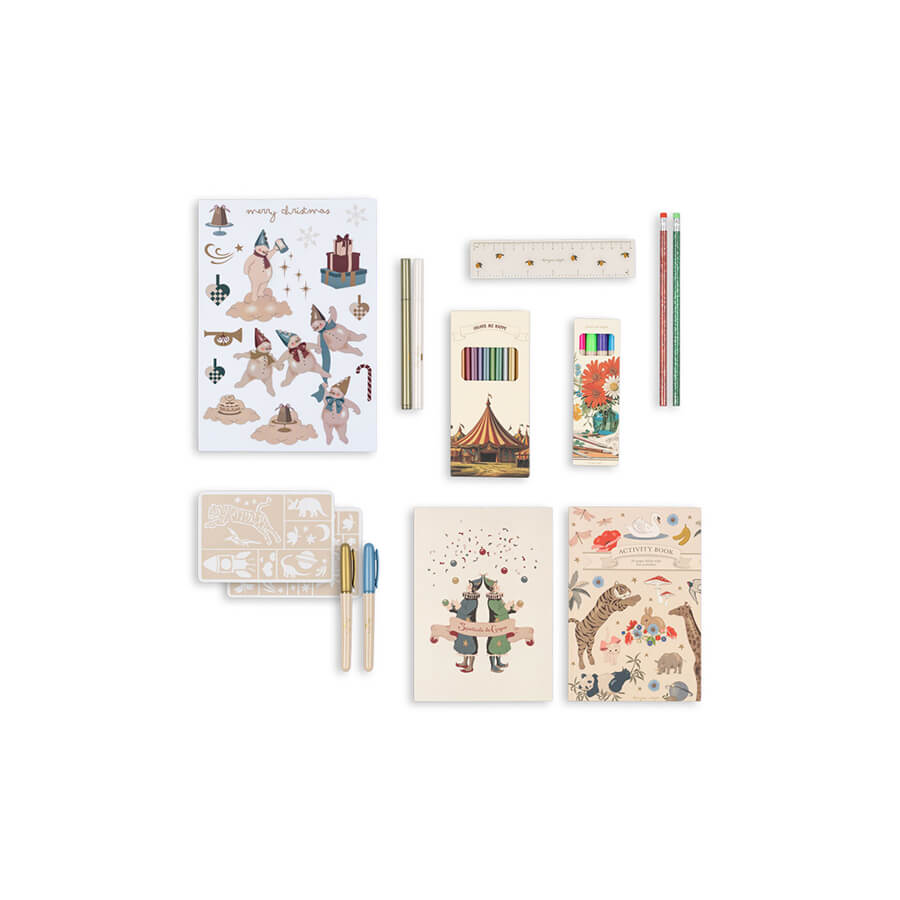 Konges Sløjd - Adventskalender mit 24 Geschenken für Kinder ab 3, blau