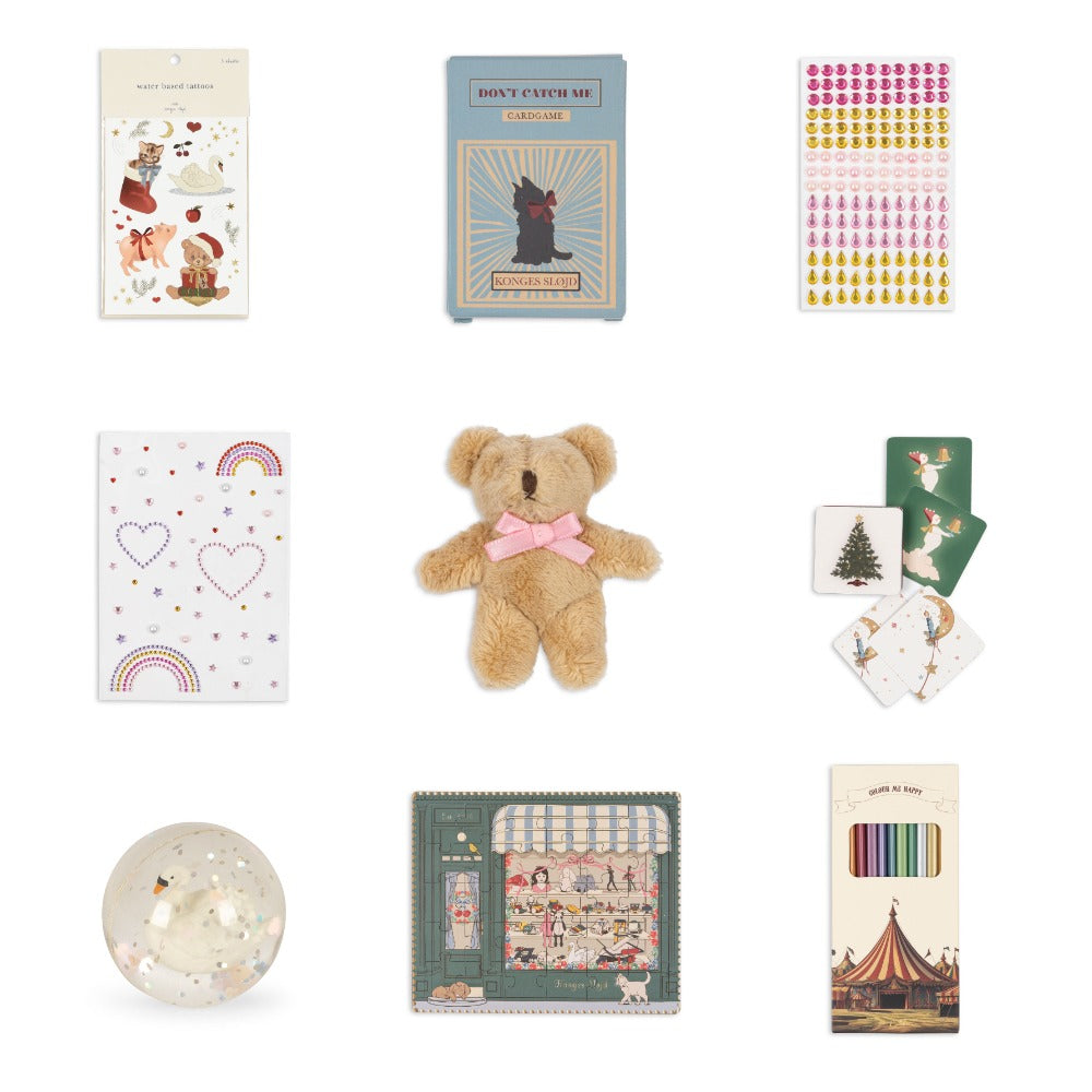 Konges Sløjd - Adventskalender mit 24 Geschenken, Kinder ab 3 - beige