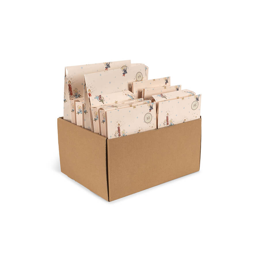 Konges Sløjd - Adventskalender mit 24 Geschenken, Kinder ab 3 - beige