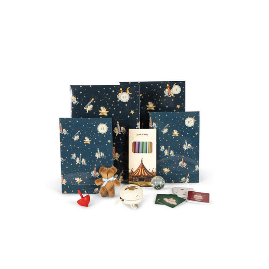 Konges Sløjd - Adventskalender mit 24 Geschenken für Kinder ab 3, blau