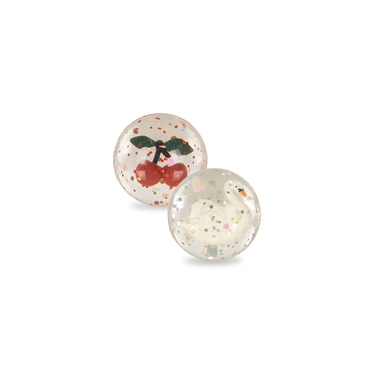 Konges Sløjd - Flummi Ball Cherry / Swan, 2er Set