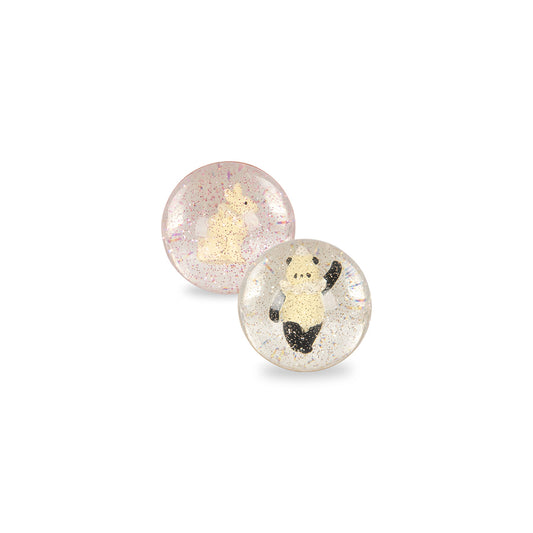Konges Sløjd - Flummi Ball Bunny / Panda, 2er Set