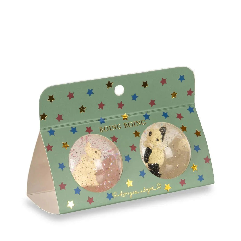 Konges Sløjd - Flummi Ball Bunny / Panda, 2er Set