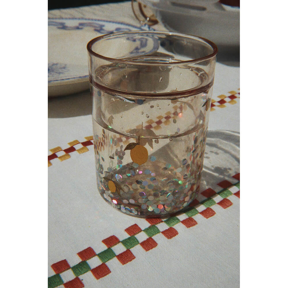 Konges Slojd - Glitzerbecher "Lemon", 2er Set