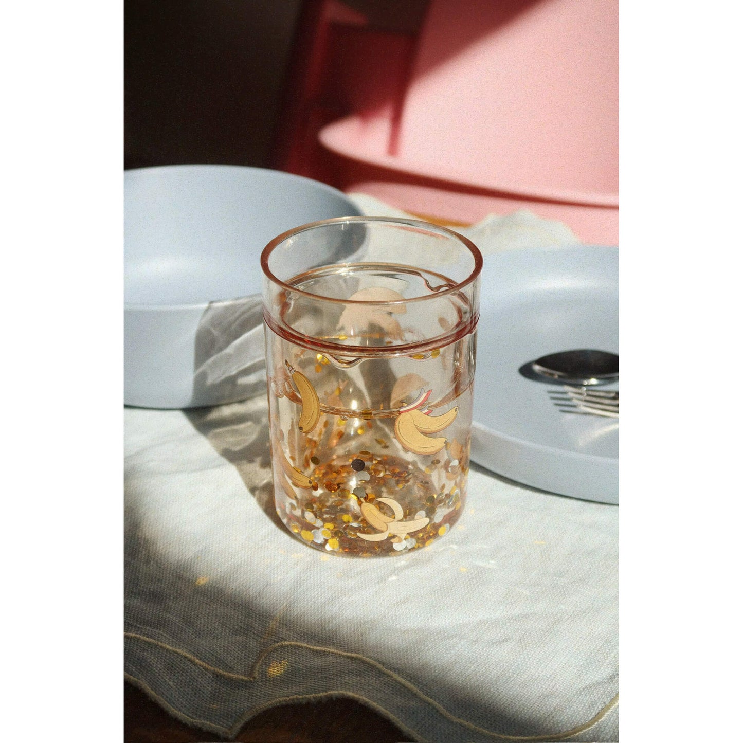 Konges Slojd - Glitzerbecher "Let's Go Bananas", 2er Set