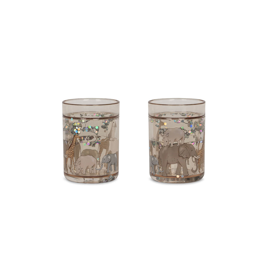 Konges Sløjd - Glitzerbecher Safari, 2er Set