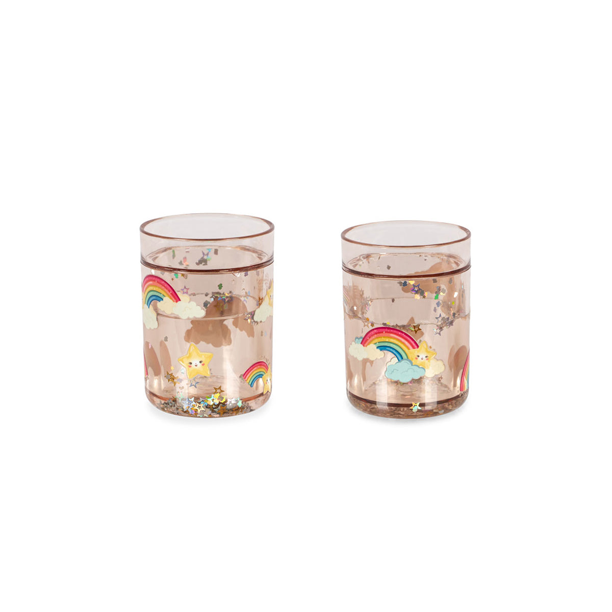 Konges Slojd - Glitzerbecher "Rainbow", 2er Set