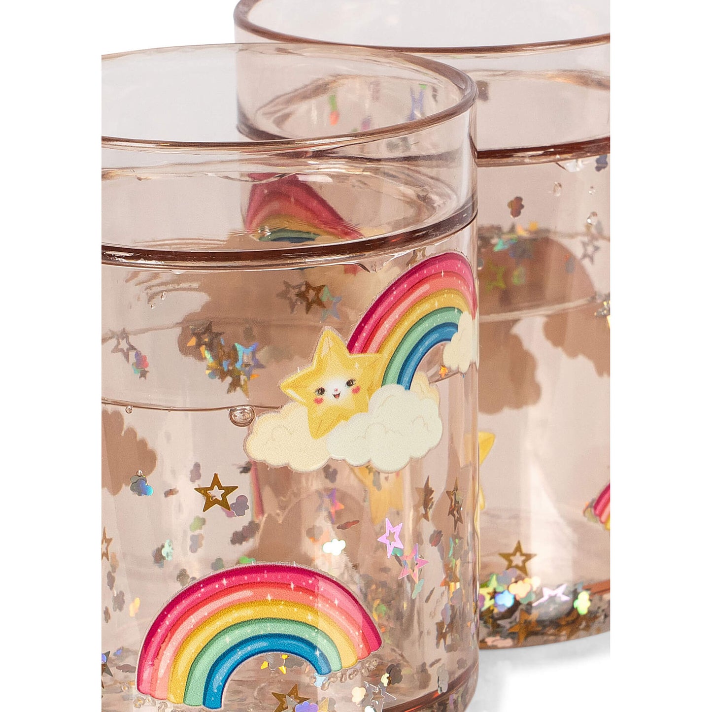 Konges Slojd - Glitzerbecher "Rainbow", 2er Set