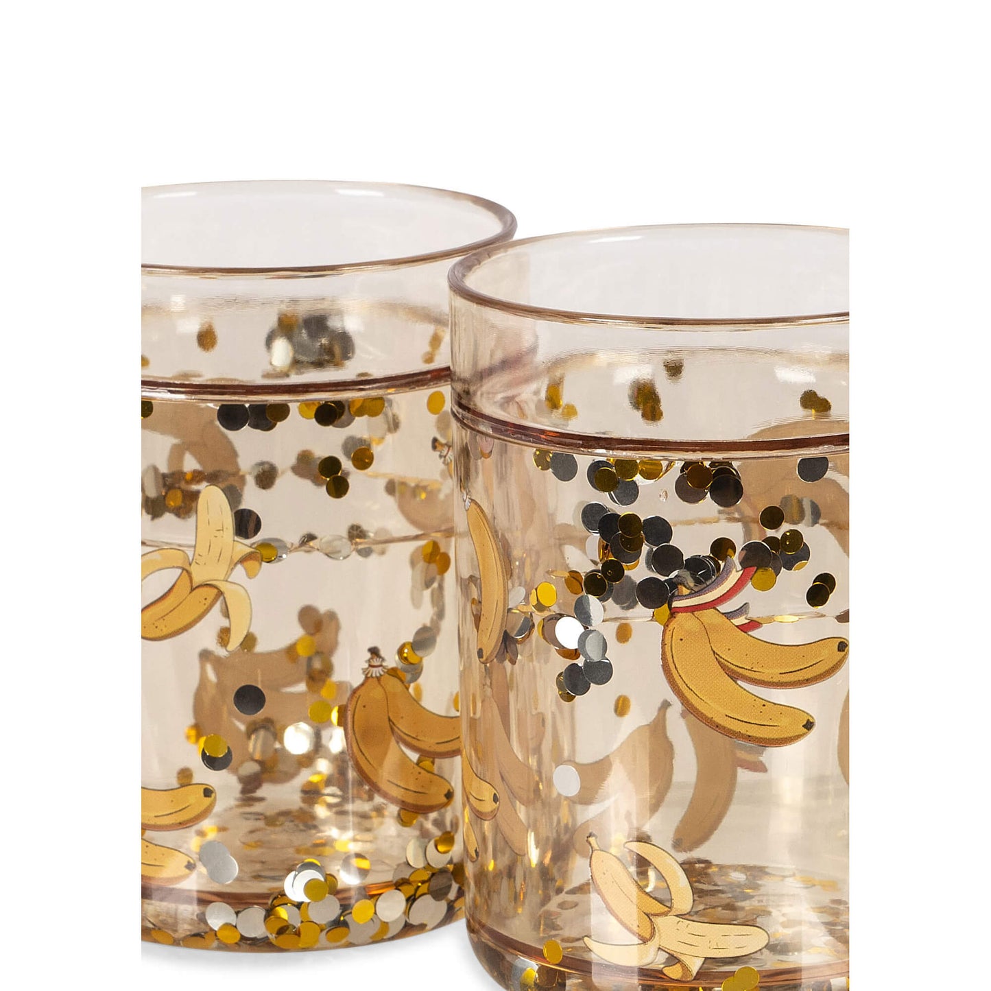 Konges Slojd - Glitzerbecher "Let's Go Bananas", 2er Set
