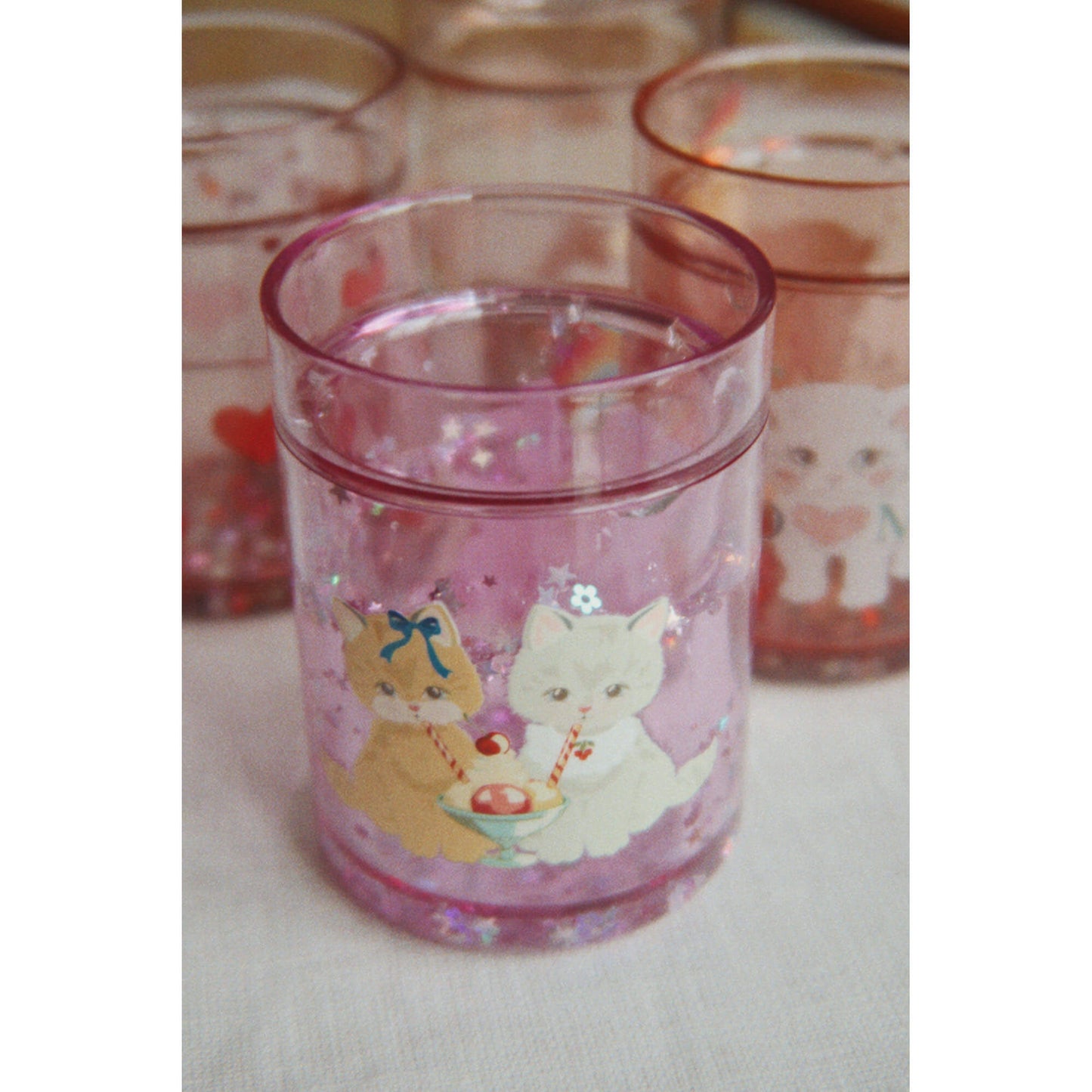 Konges Slojd - Glitzerbecher "Kitty Gelateria", 2er Set