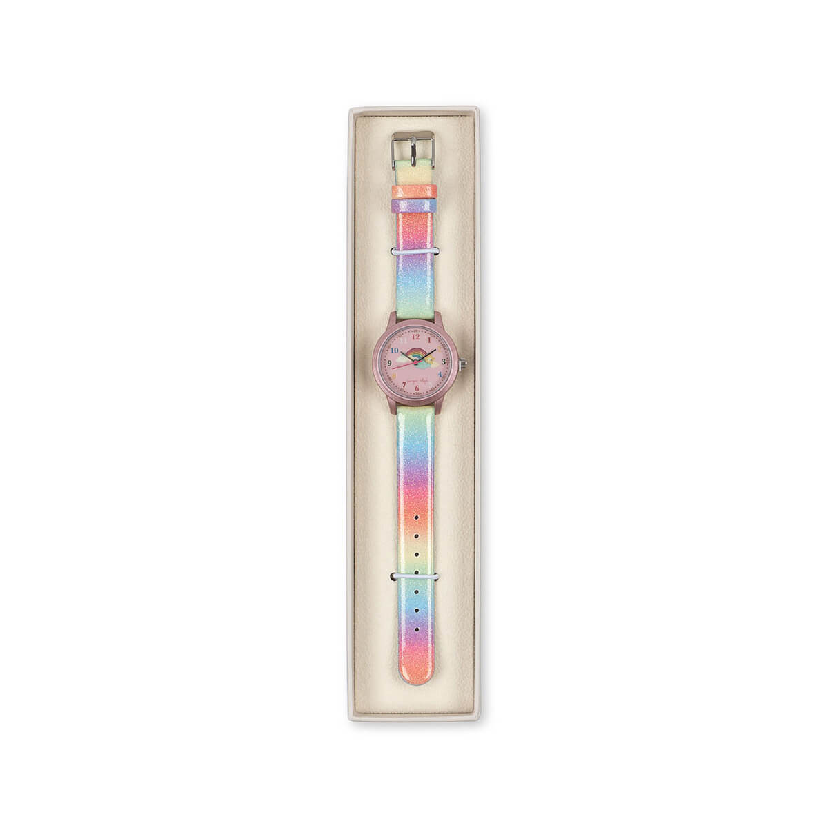 Konges Sløjd Kinderuhr – Armbanduhr "Rainbow Glitter" für Kinder ab 3
