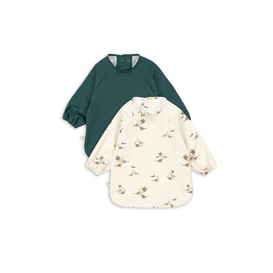 Konges Slojd - Langarmlätzchen "Navy Dot / Rain Washed", 2er Set